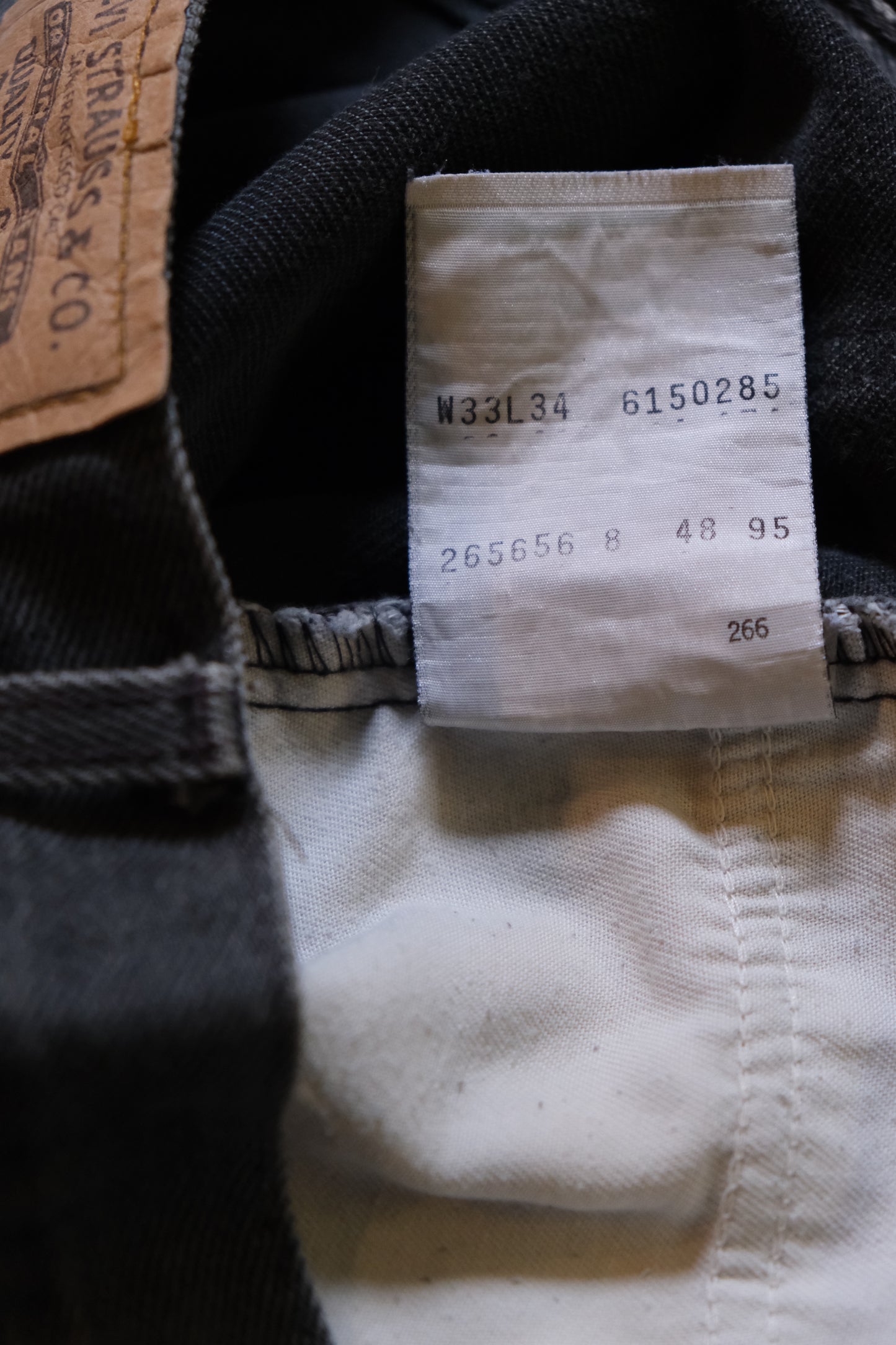 Vintage Levi's 615 orange tab grey jeans w33
