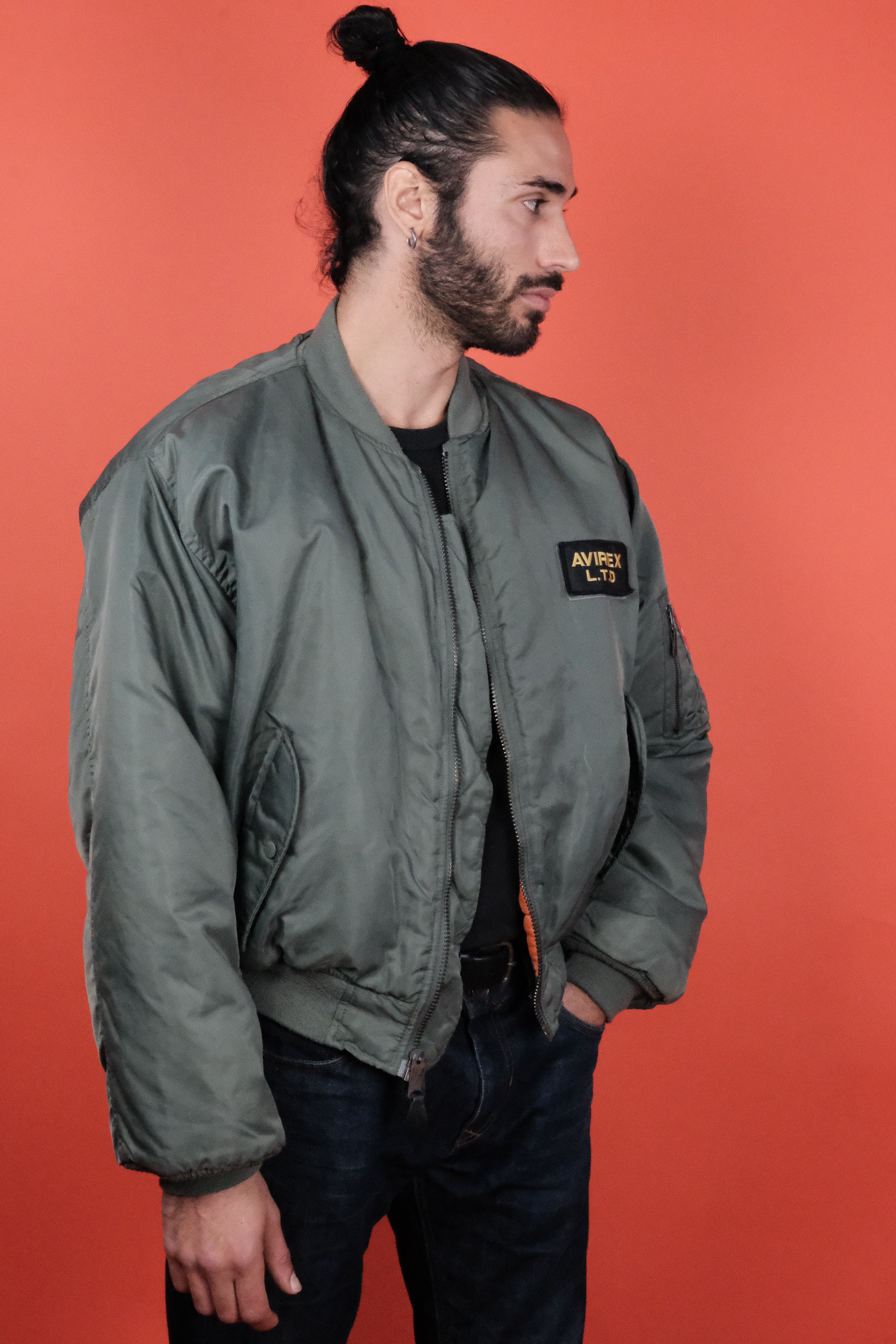 Green aka bomber on sale jacket