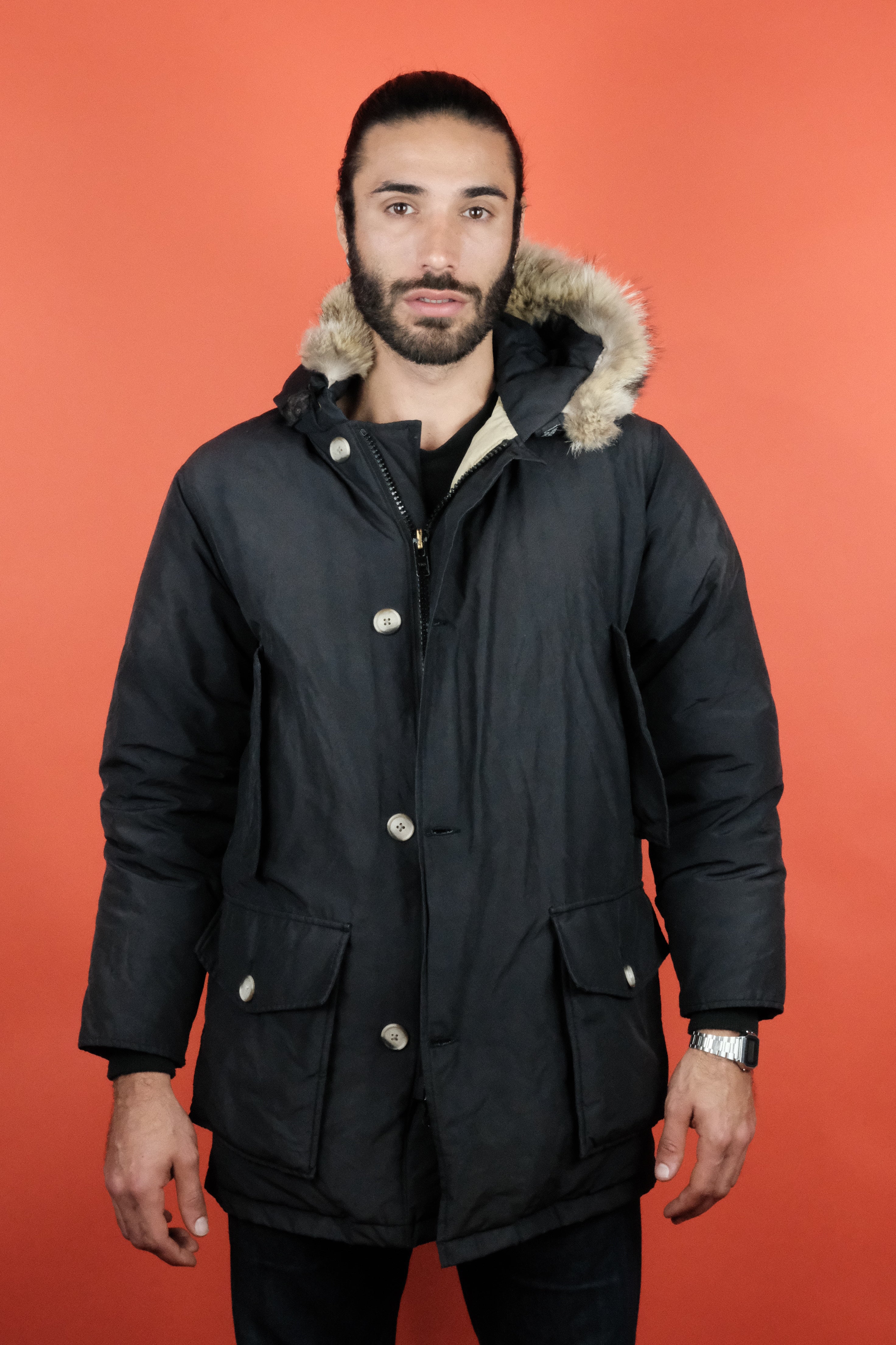 Woolrich Arctic Parka Black ''M'' ~ Vintage Store Clochard92.com