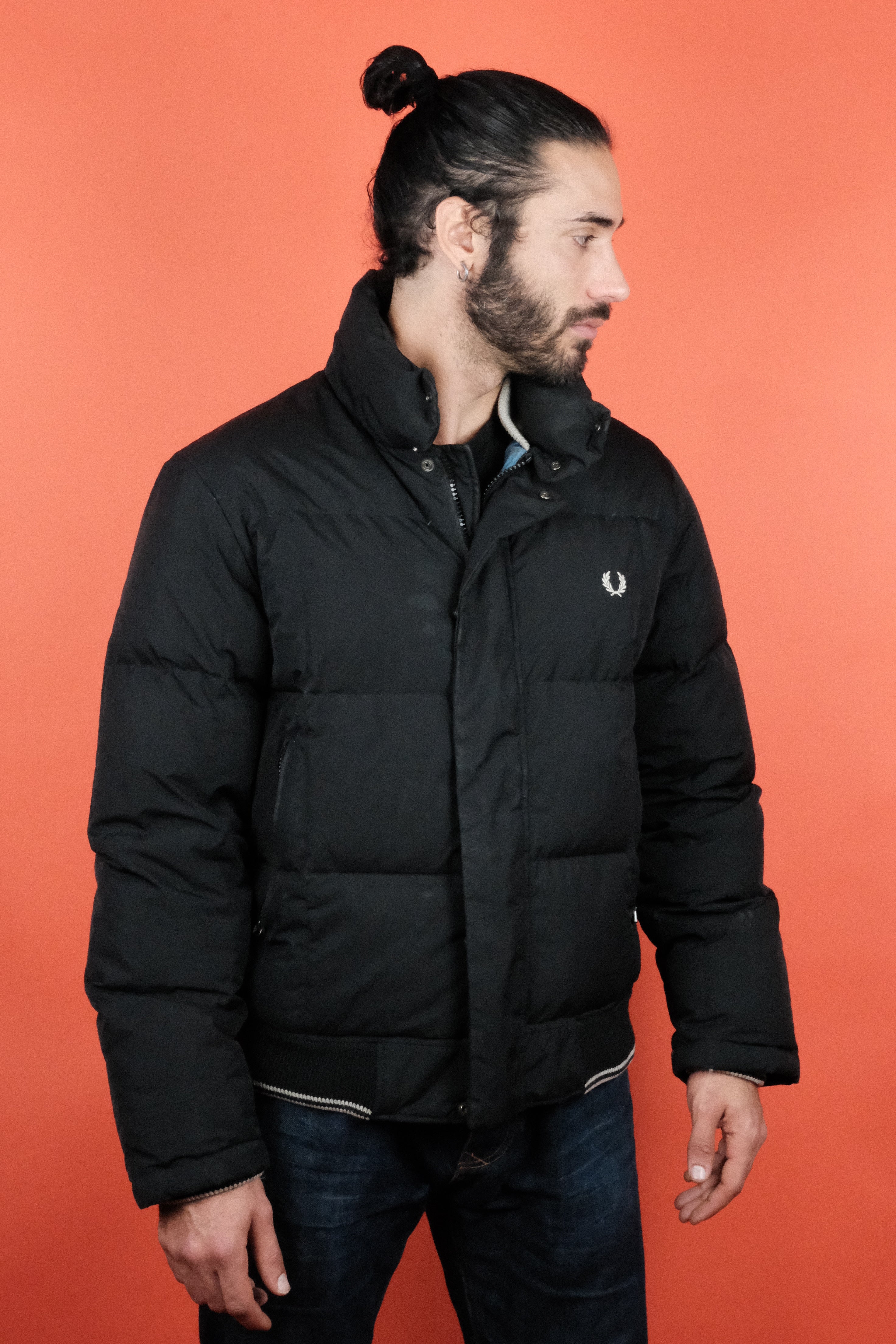 Fred Perry Nylon Puffer Jacket M Vintage Store Clochard92