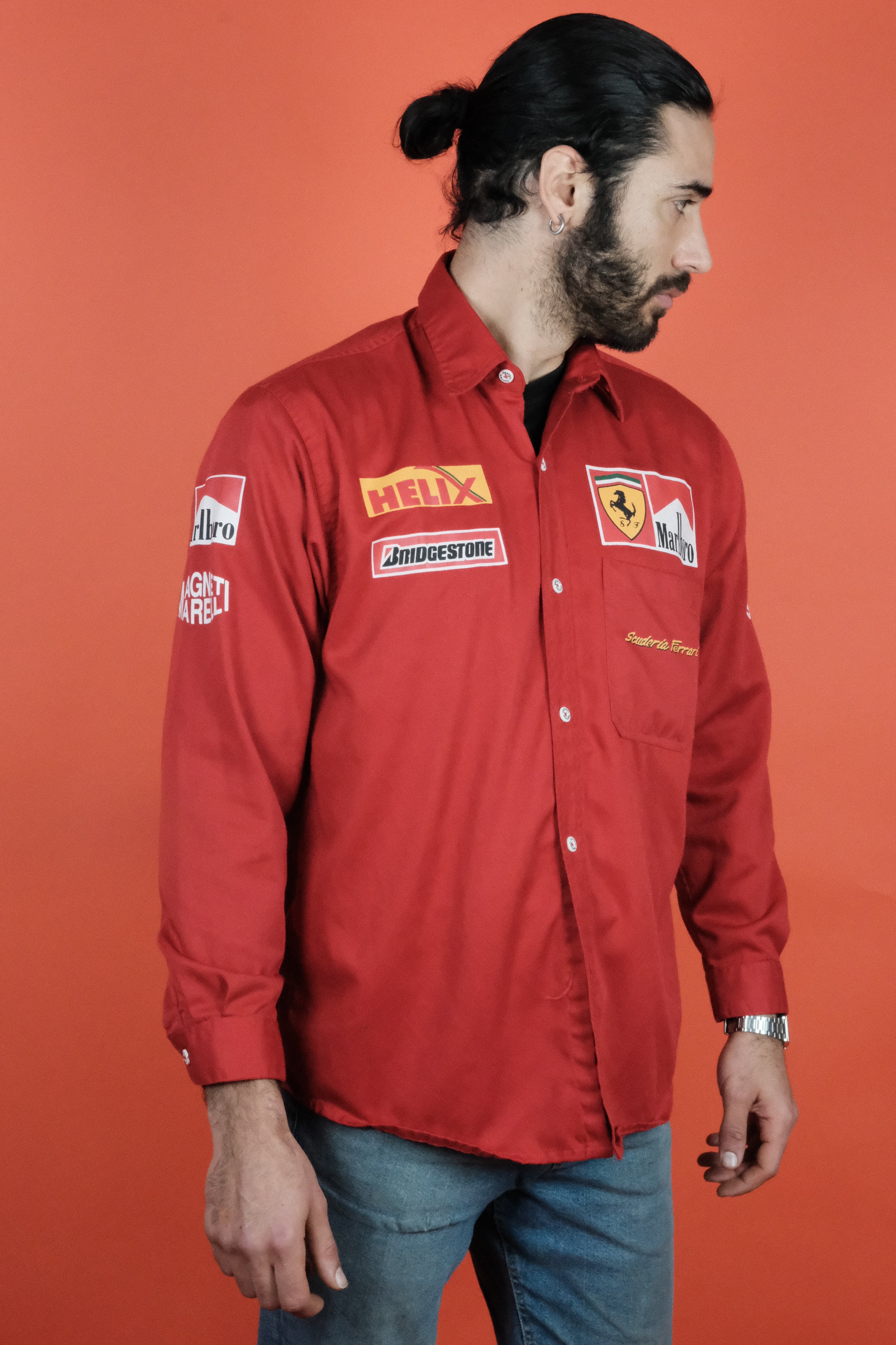 Ferrari button outlet down shirt