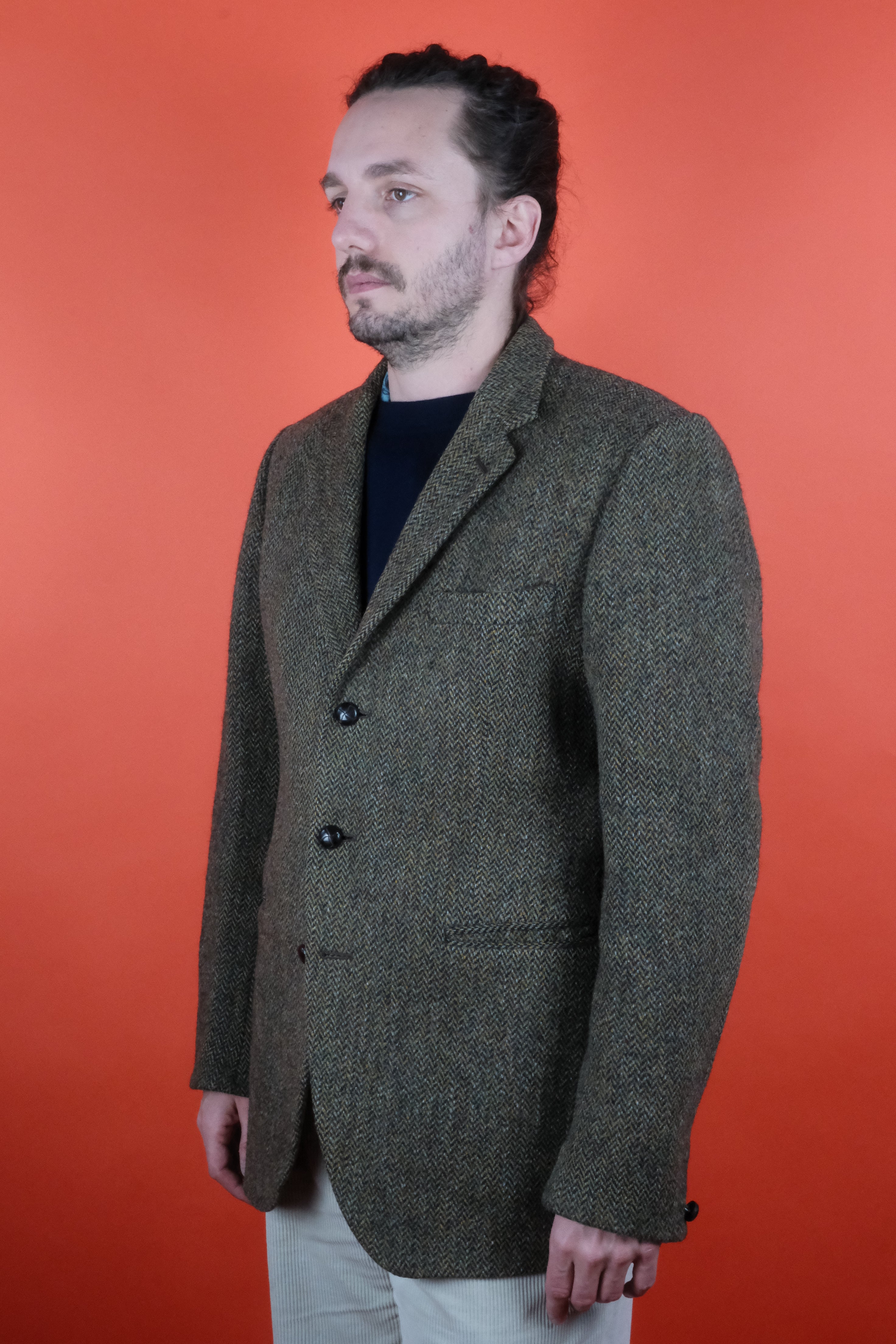 Dunn & Co Harris Tweed Wool Suit Jacket 'L'