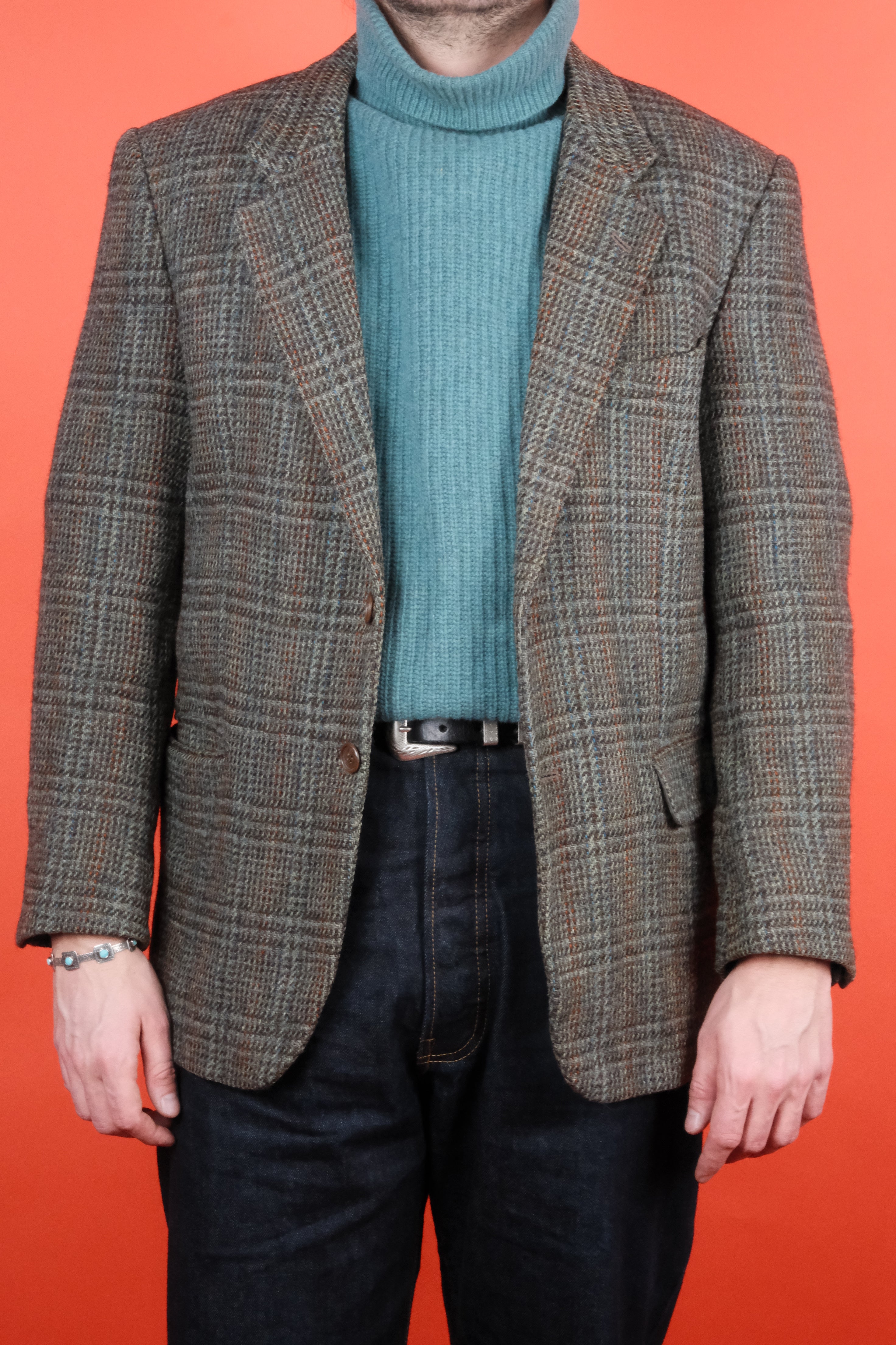 Harris Tweed Suit Jacket Made in Italy 'M/L' ~ Vintage Store