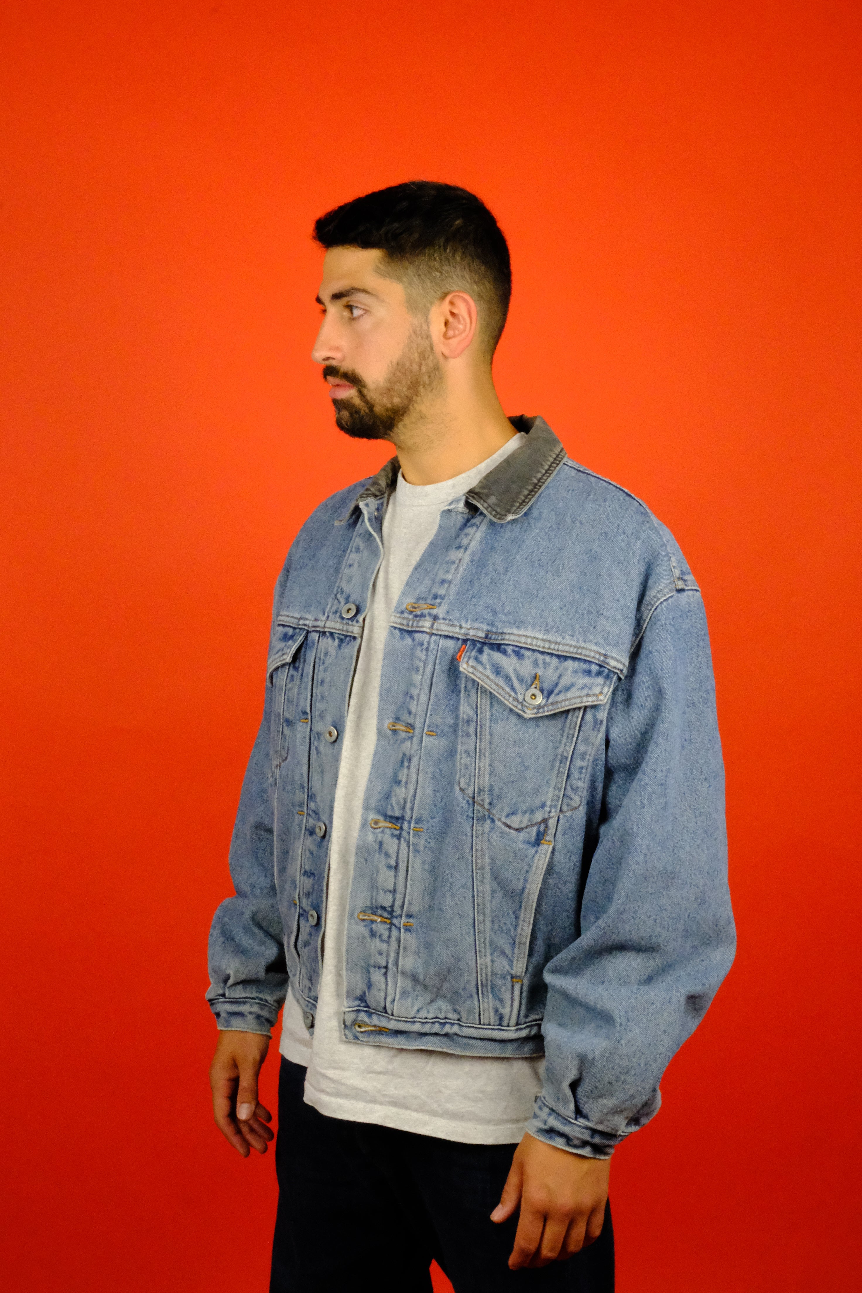 Levi's vintage clothing on sale orange tab trucker jacket