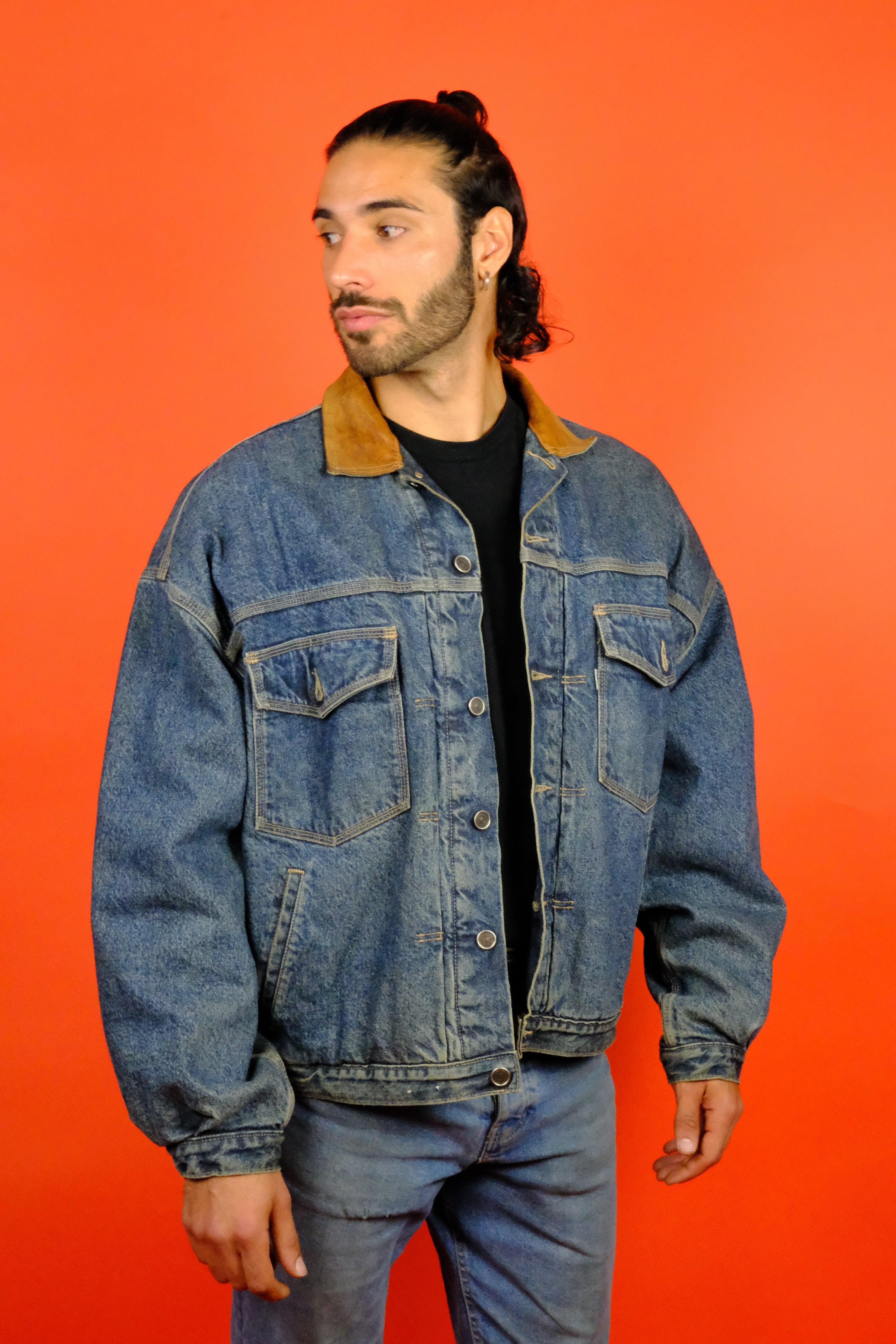 80s denim jacket outlet mens