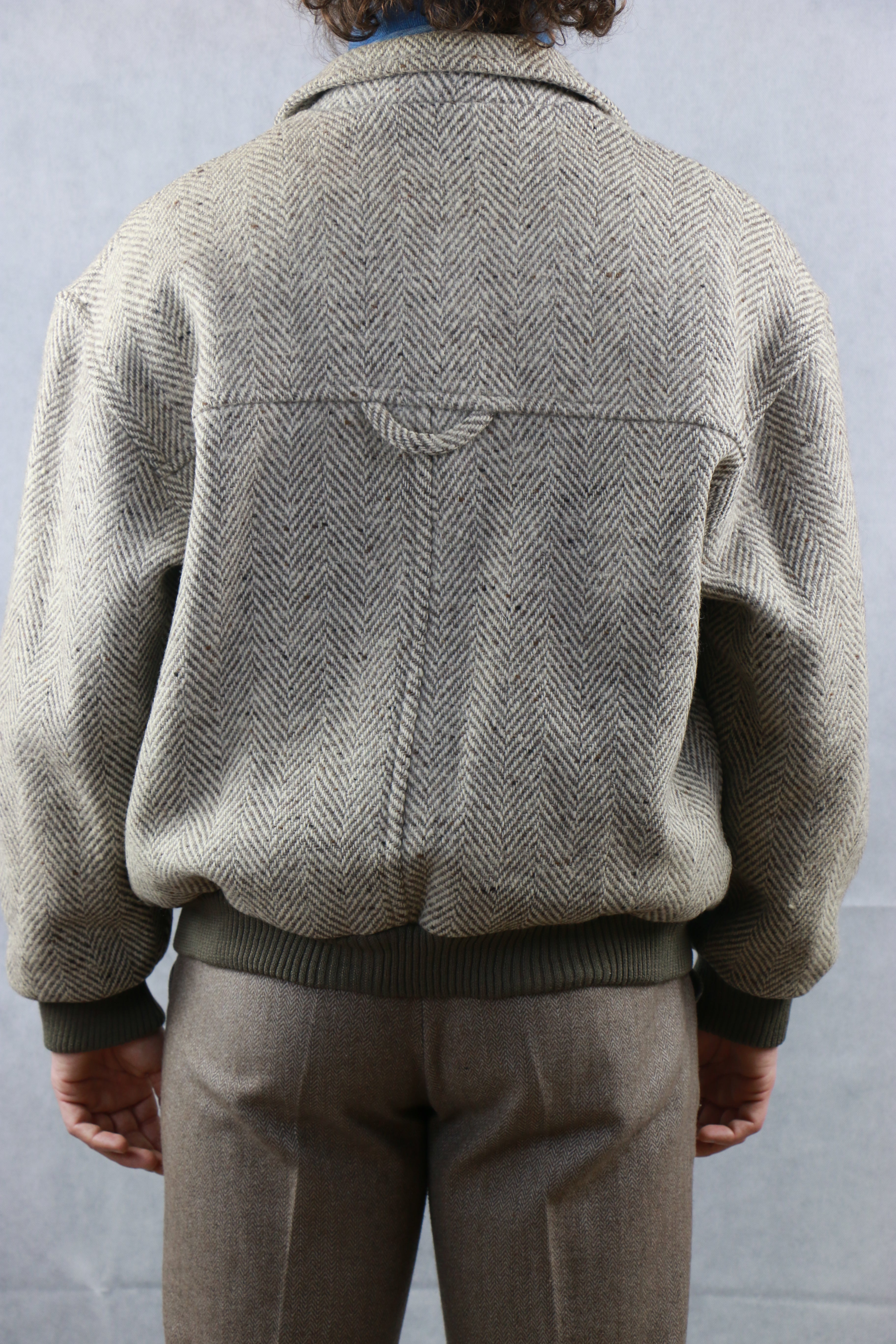 Tweed bomber jacket on sale mens