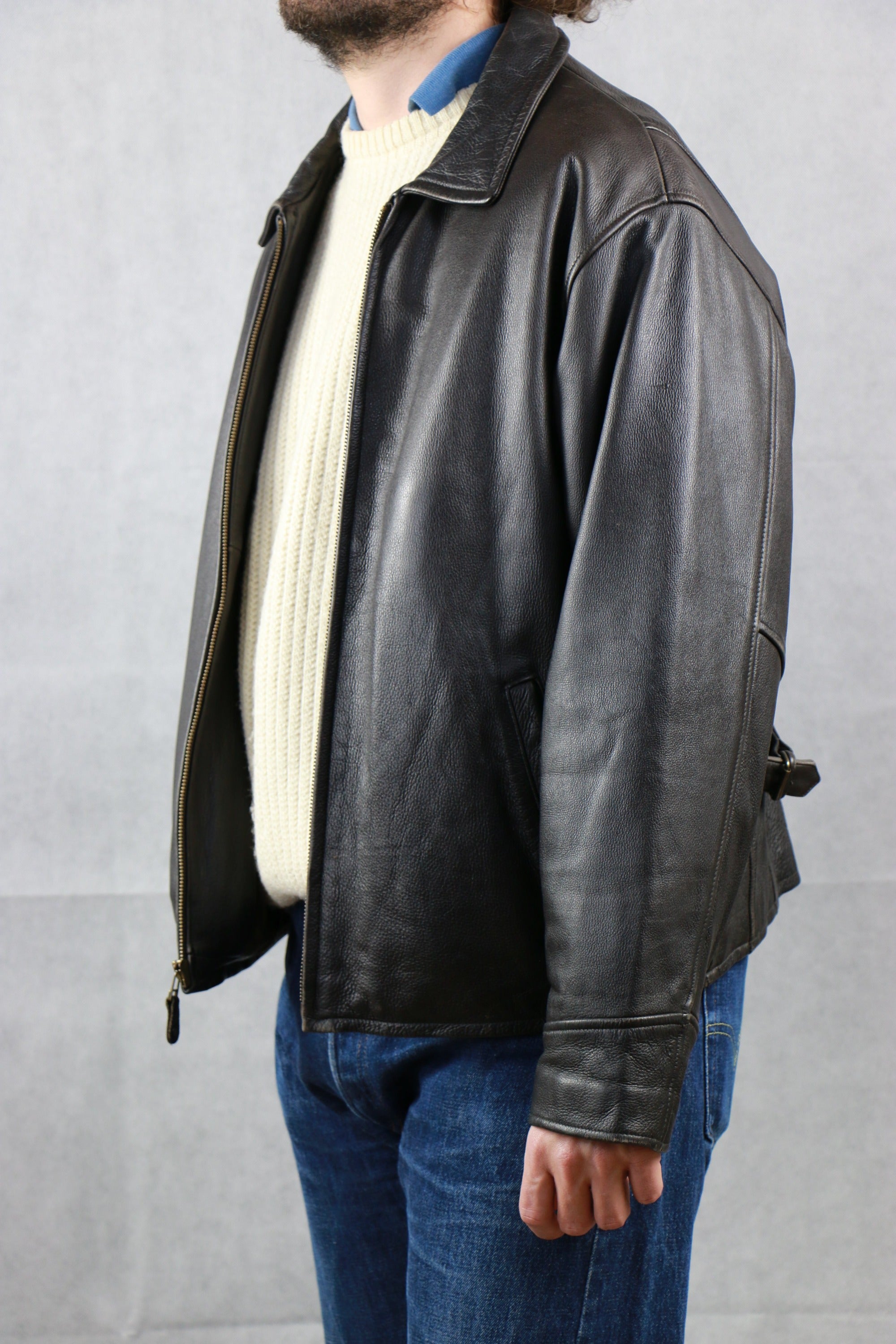 Eddie Bauer Leather Jacket ~ Vintage Store Clochard92.com