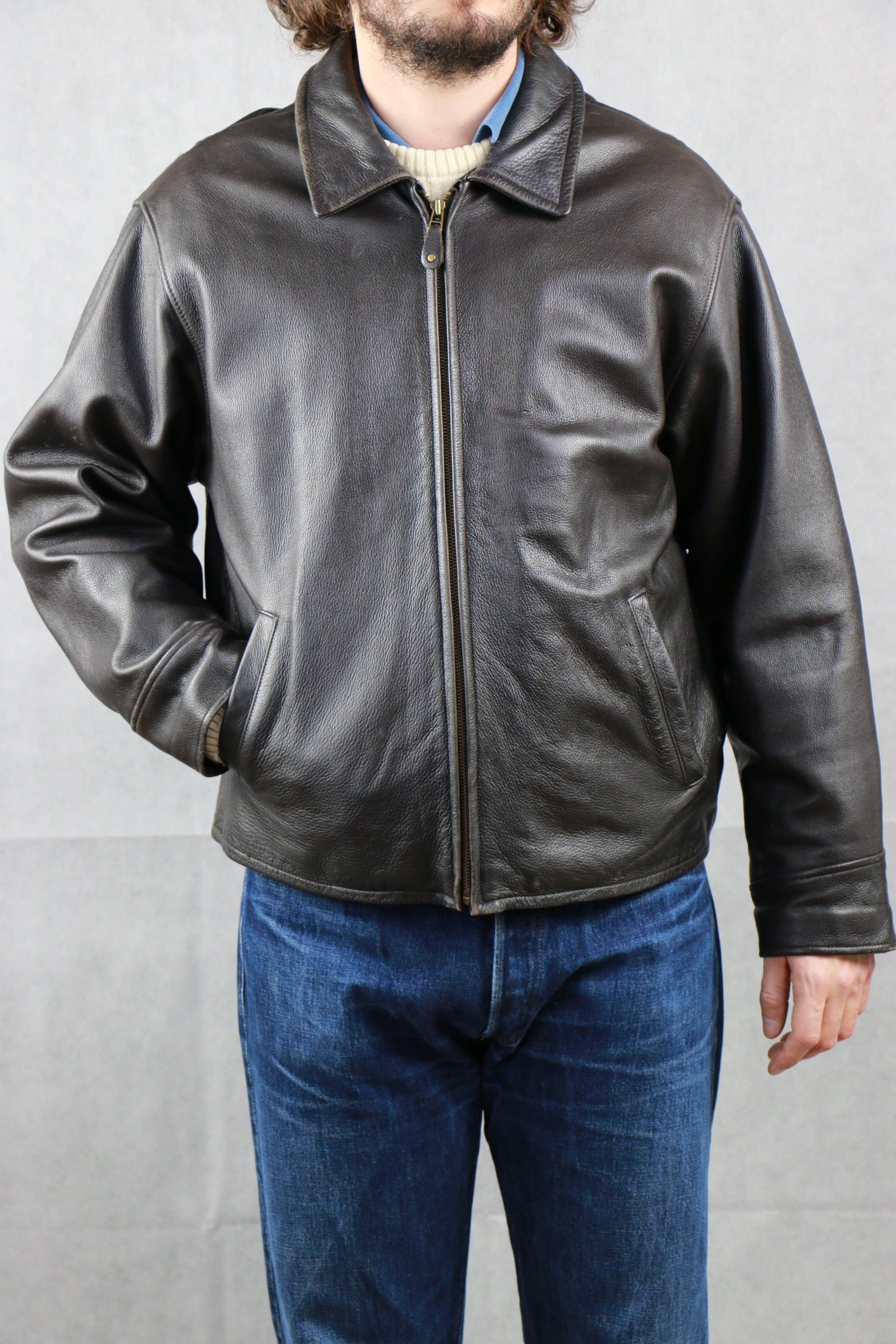 Eddie Bauer Leather Jacket ~ Vintage Store Clochard92.com