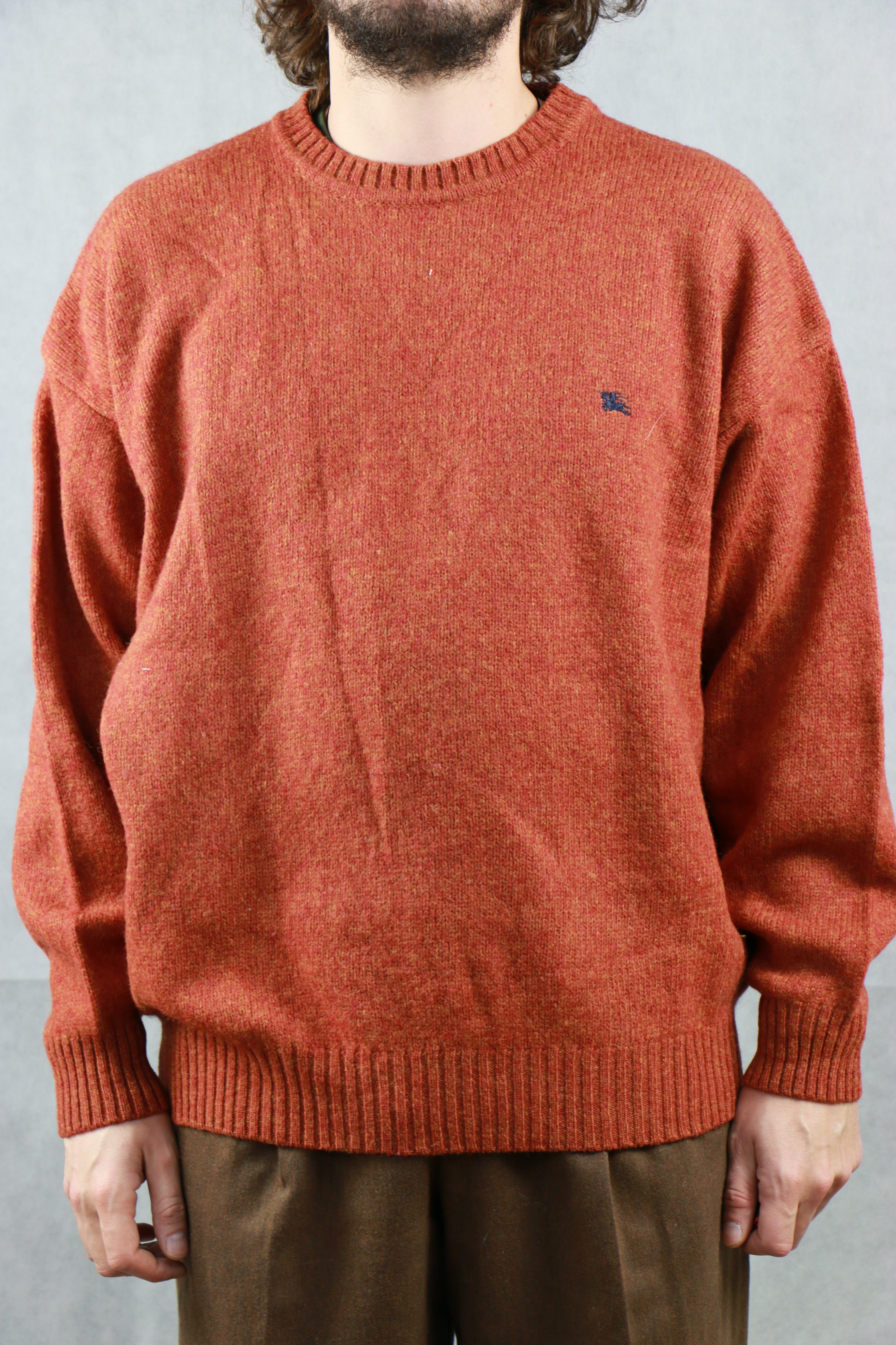 Burberry sweater mens deals orange