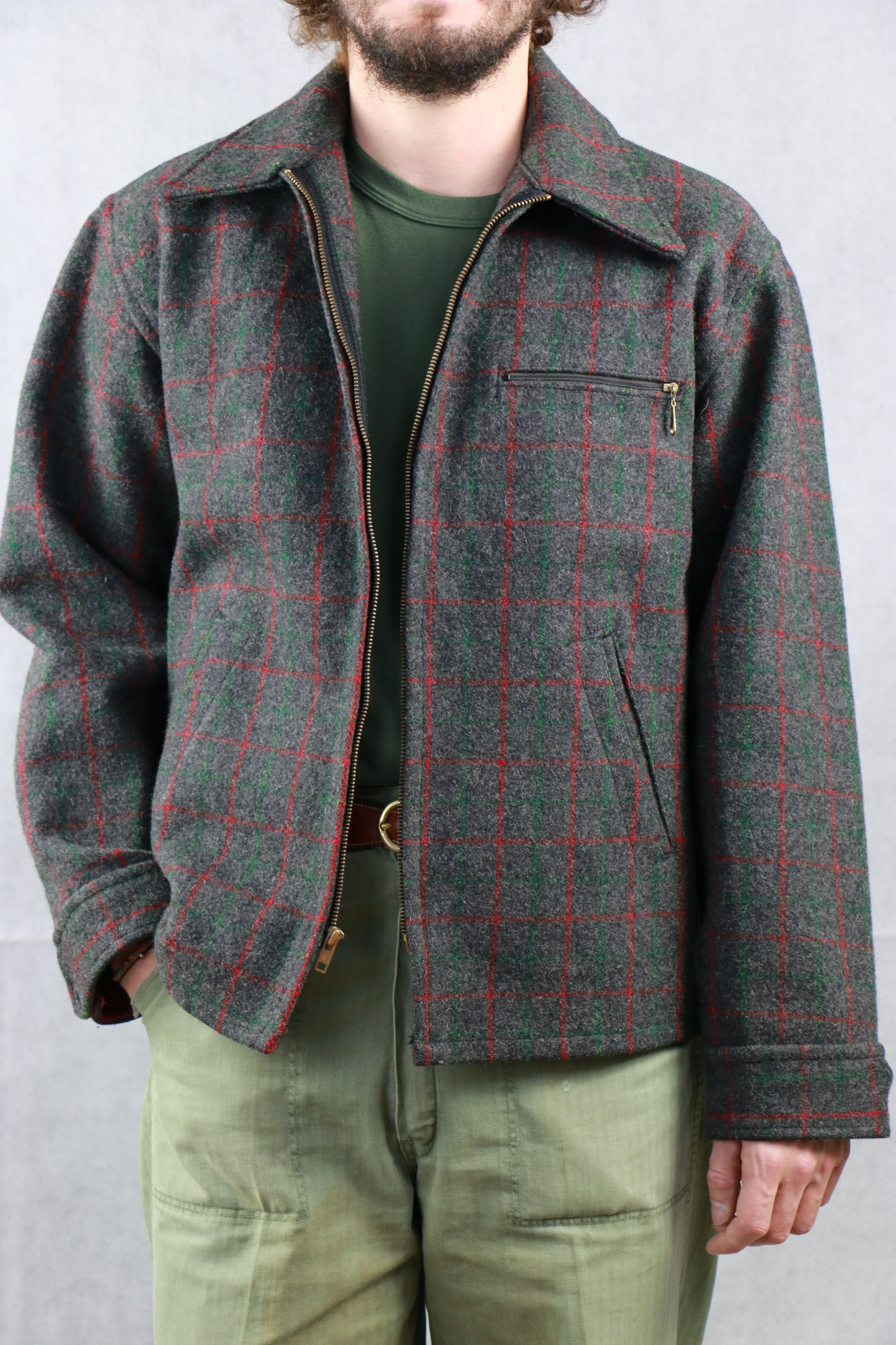 Johnson Wool Hunting Jacket 60s Talon Zip Vintage Store Clochard92