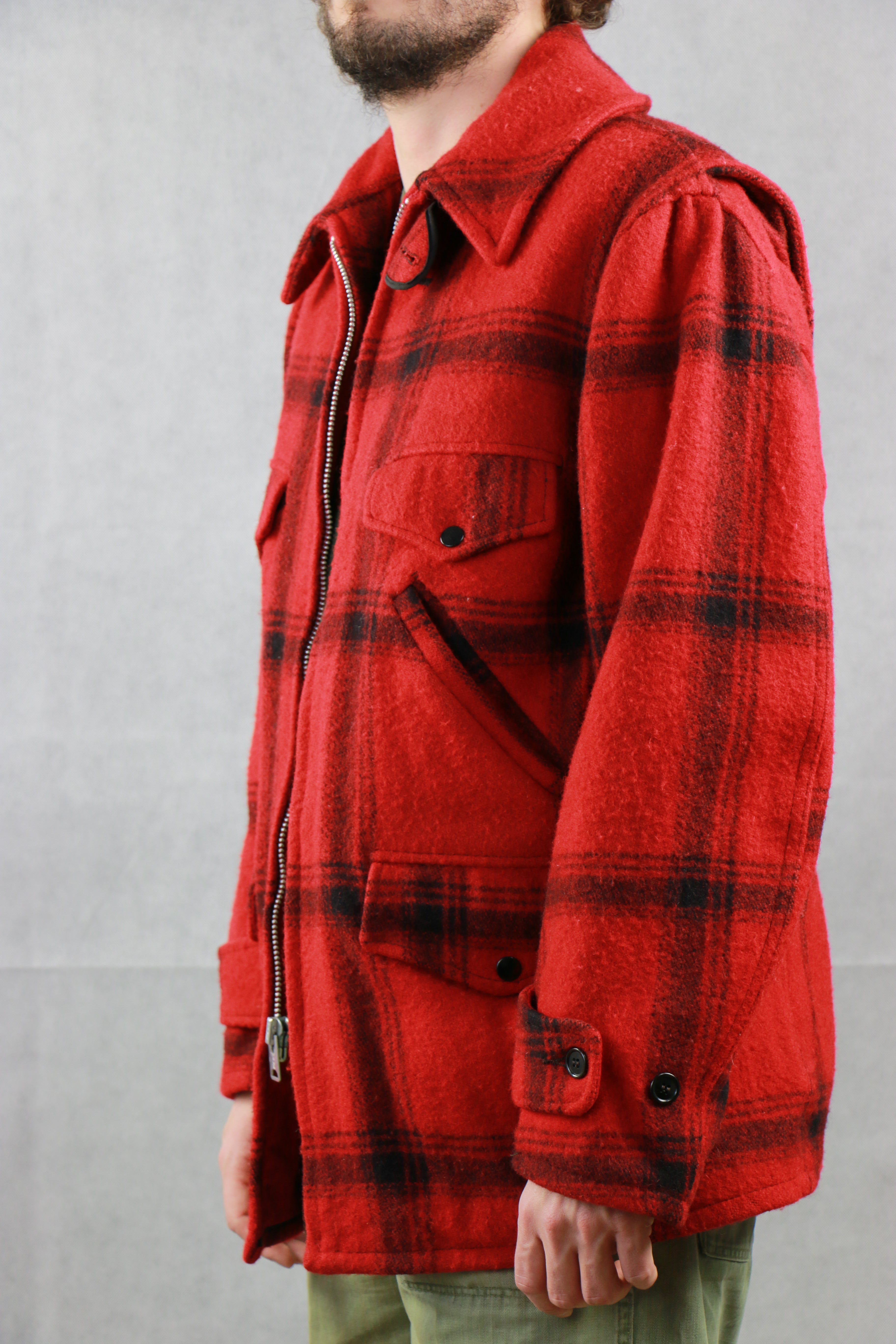 Midwest company 60's Wool Plaid Hunting Jacket ~ Vintage Store
