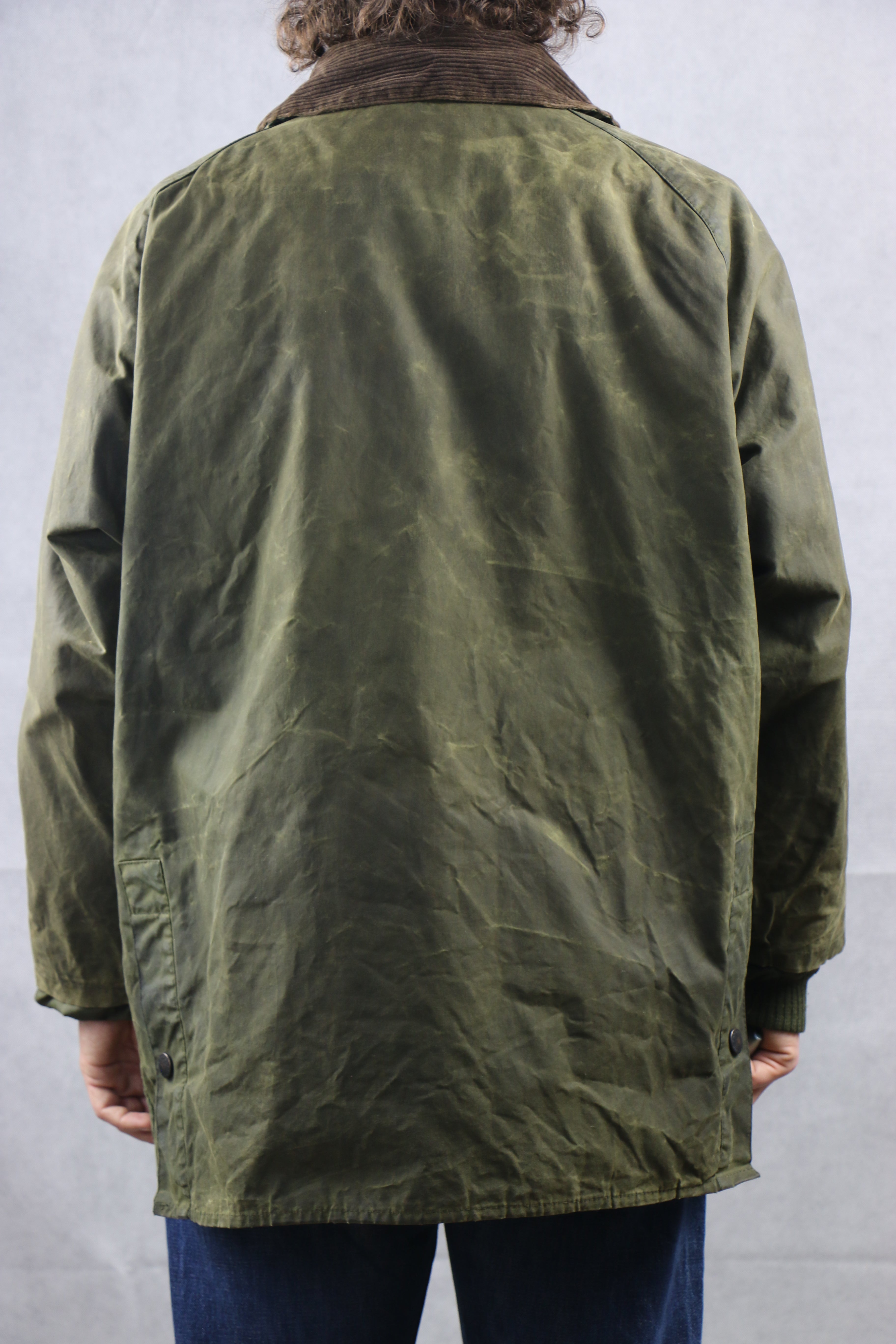 Barbour 'Bedale' C46 Wax Jacket Military Green ~ Vintage Store