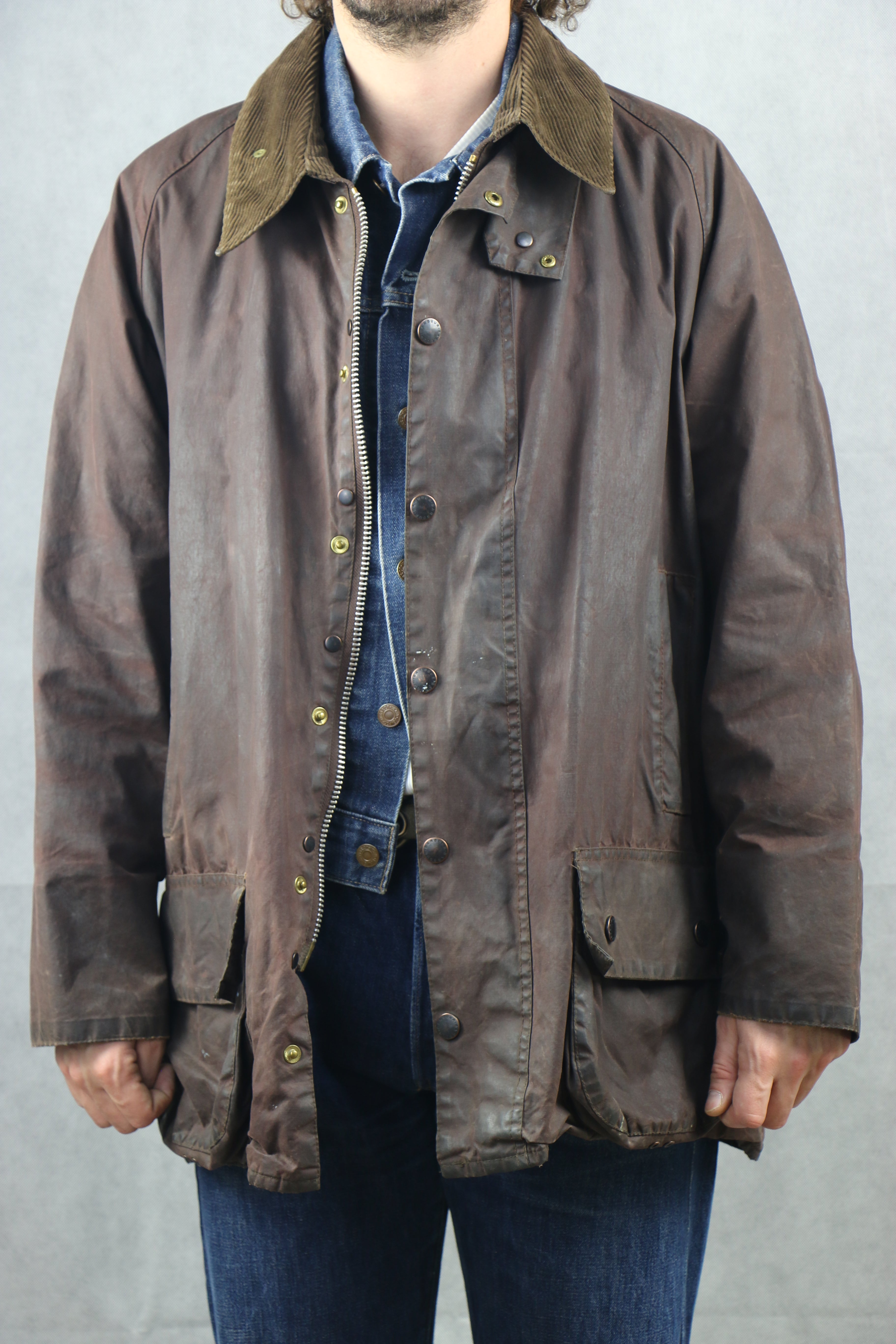 Barbour 'Beaufort' C48 Wax Jacket Brown ~ Vintage Store