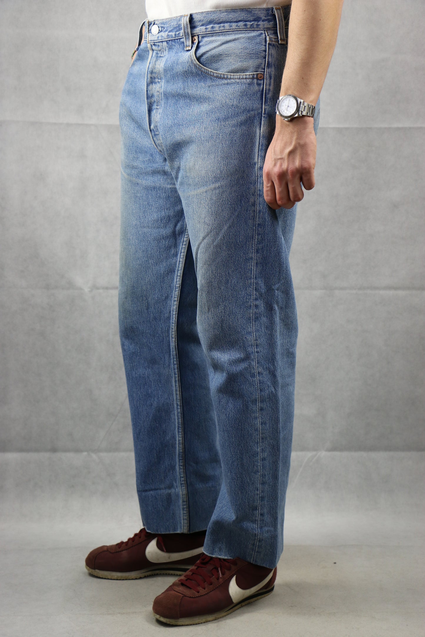 Levi's 501 Made in U.S.A. W36 L36 'cropped' Jeans, clochard92.com