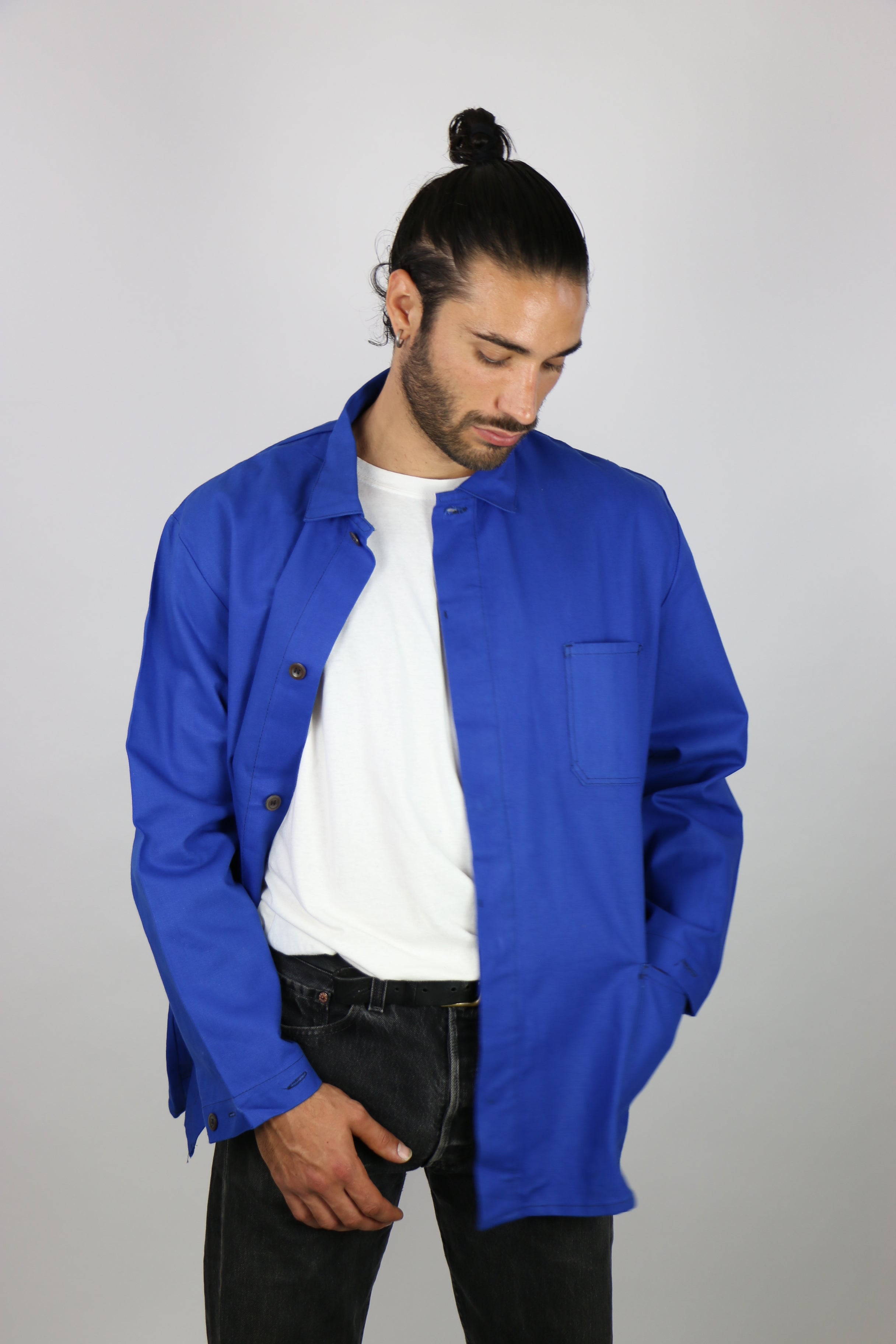 Work Jacket Electric Blue ~ Vintage Store Clochard92.com