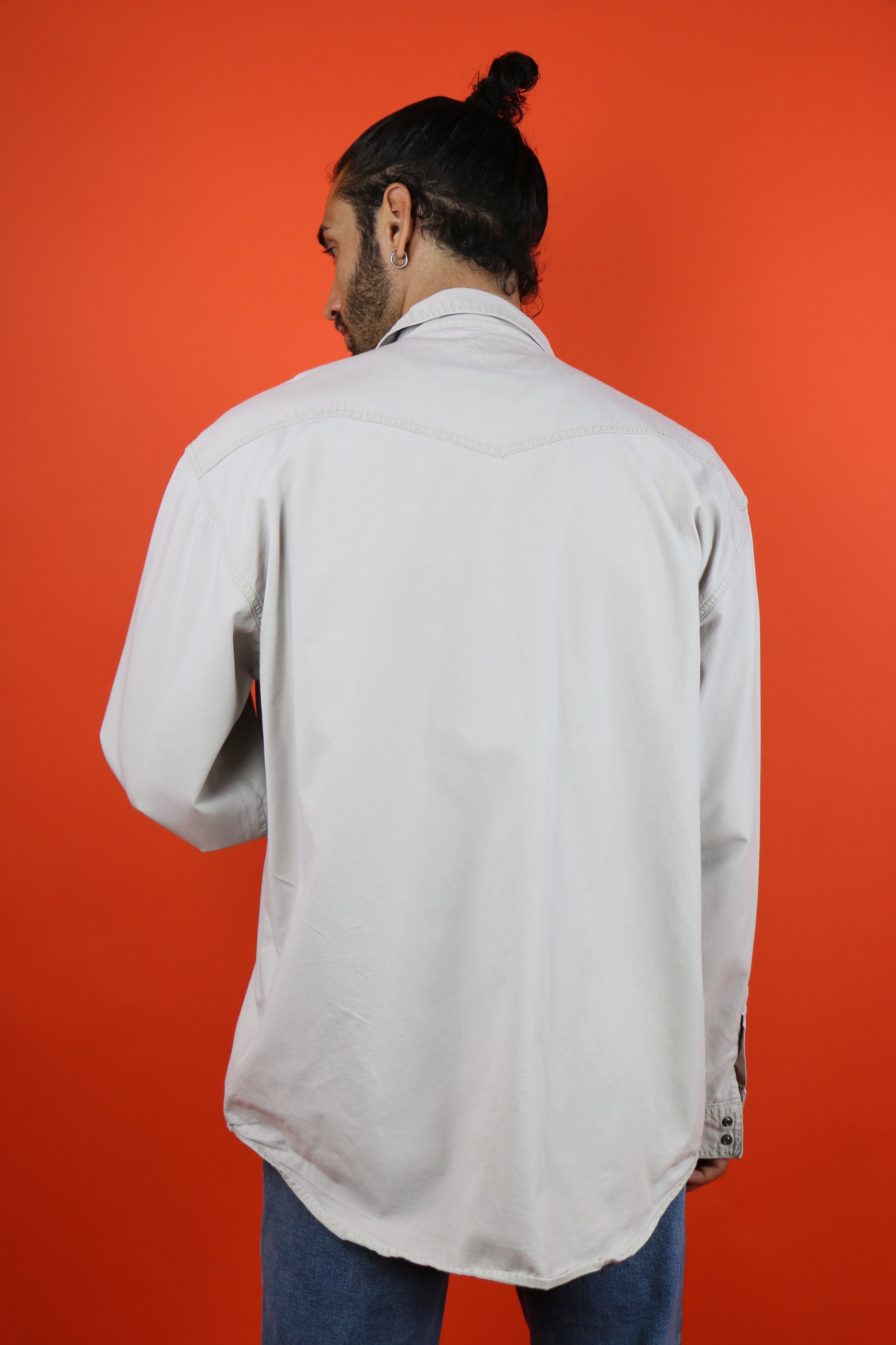 Wrangler white denim store shirt