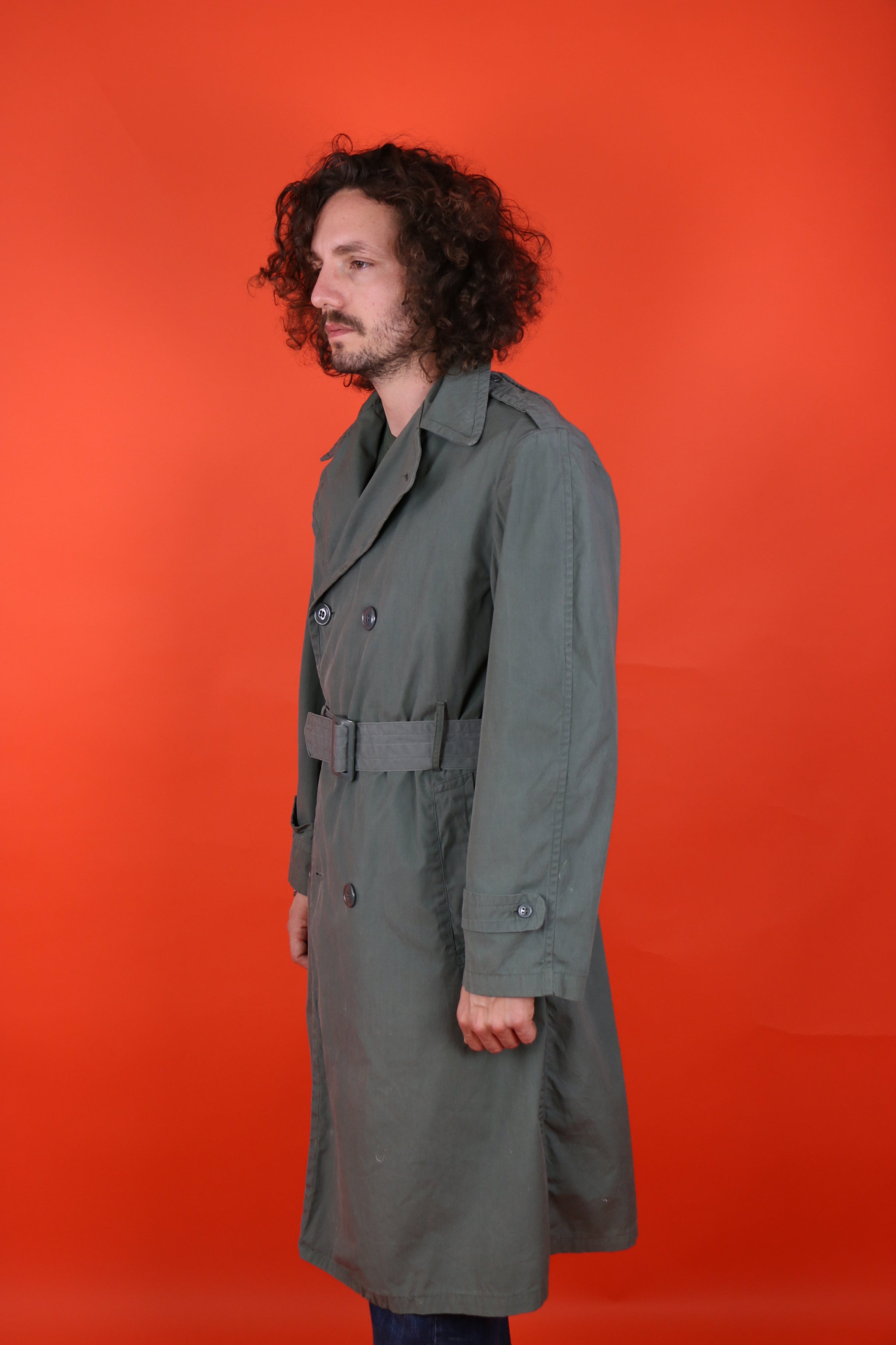 US Army Double Breasted Trench Coat 60s ~ Vintage Store Clochard92.com