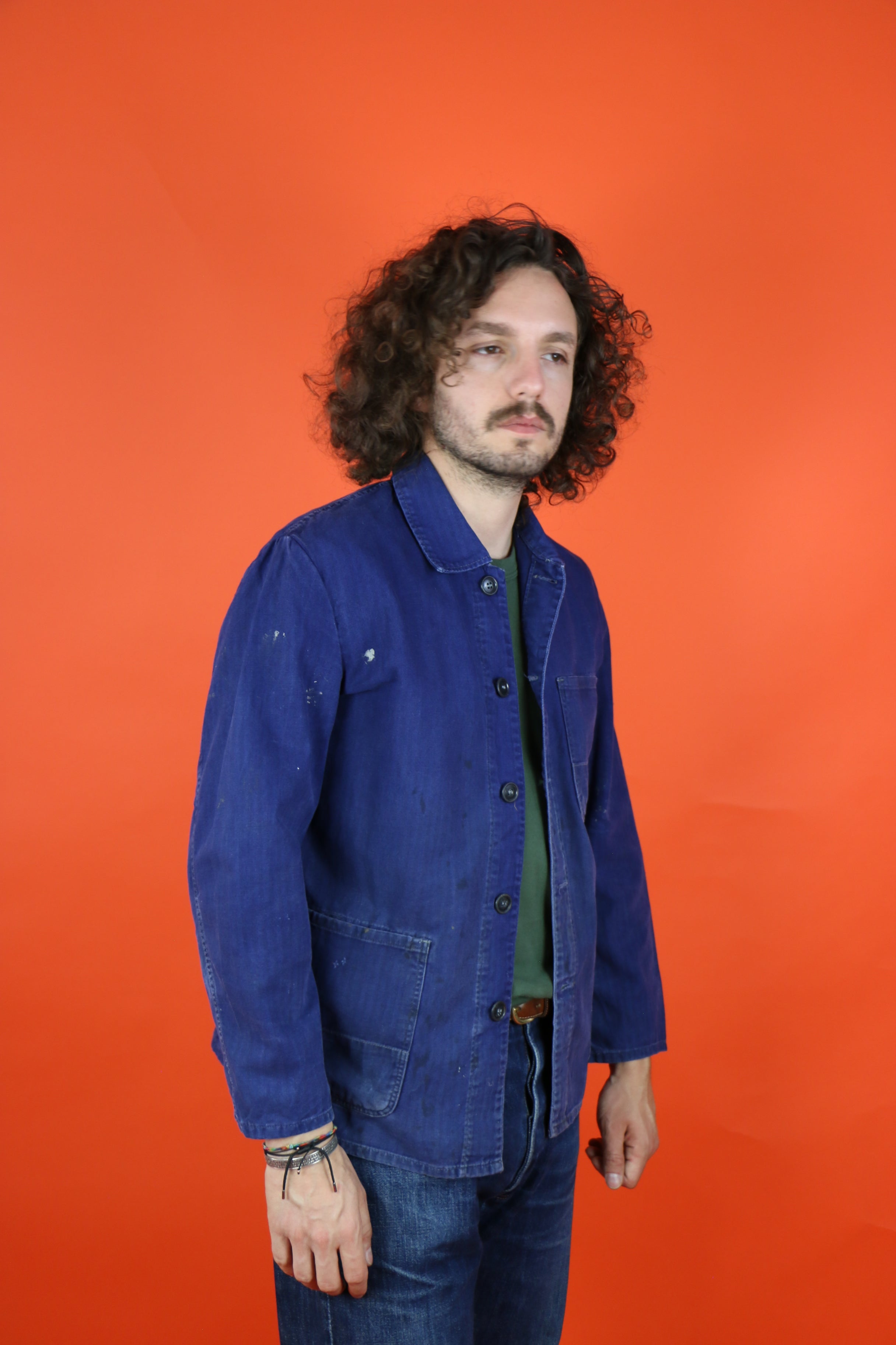 French Blue Work Jacket Sanfor Vintage Store Clochard92