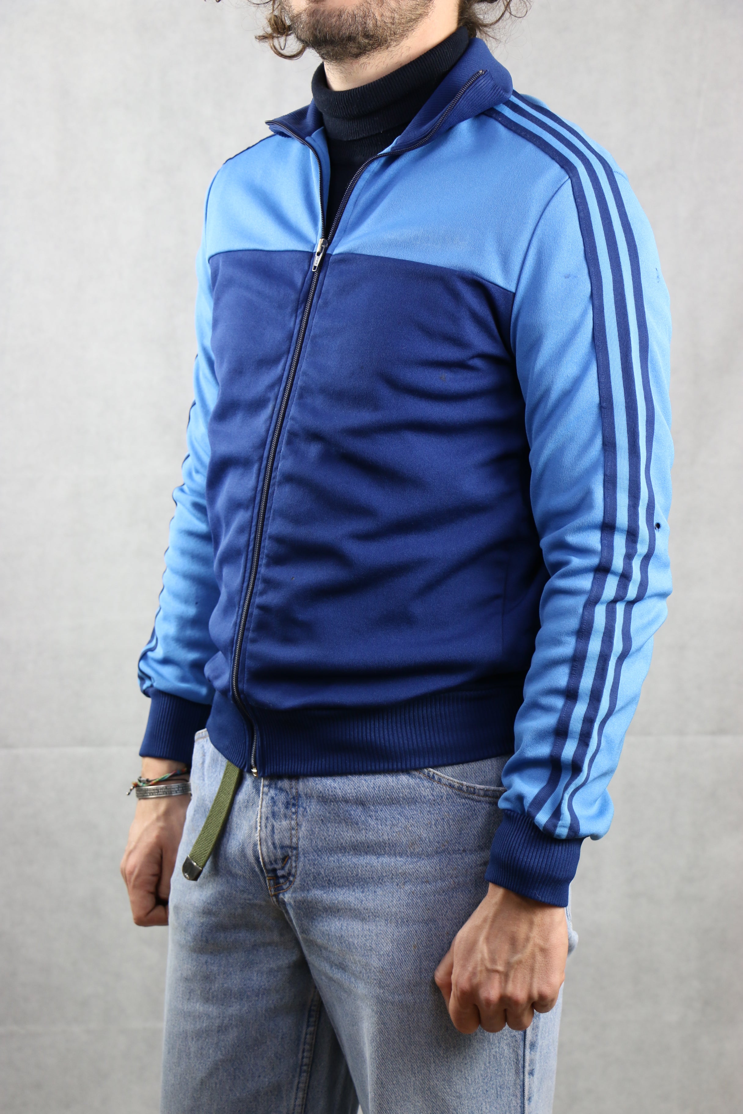 Adidas Track Jacket Two Tones f Blue ~ Vintage Store Clochard92.com