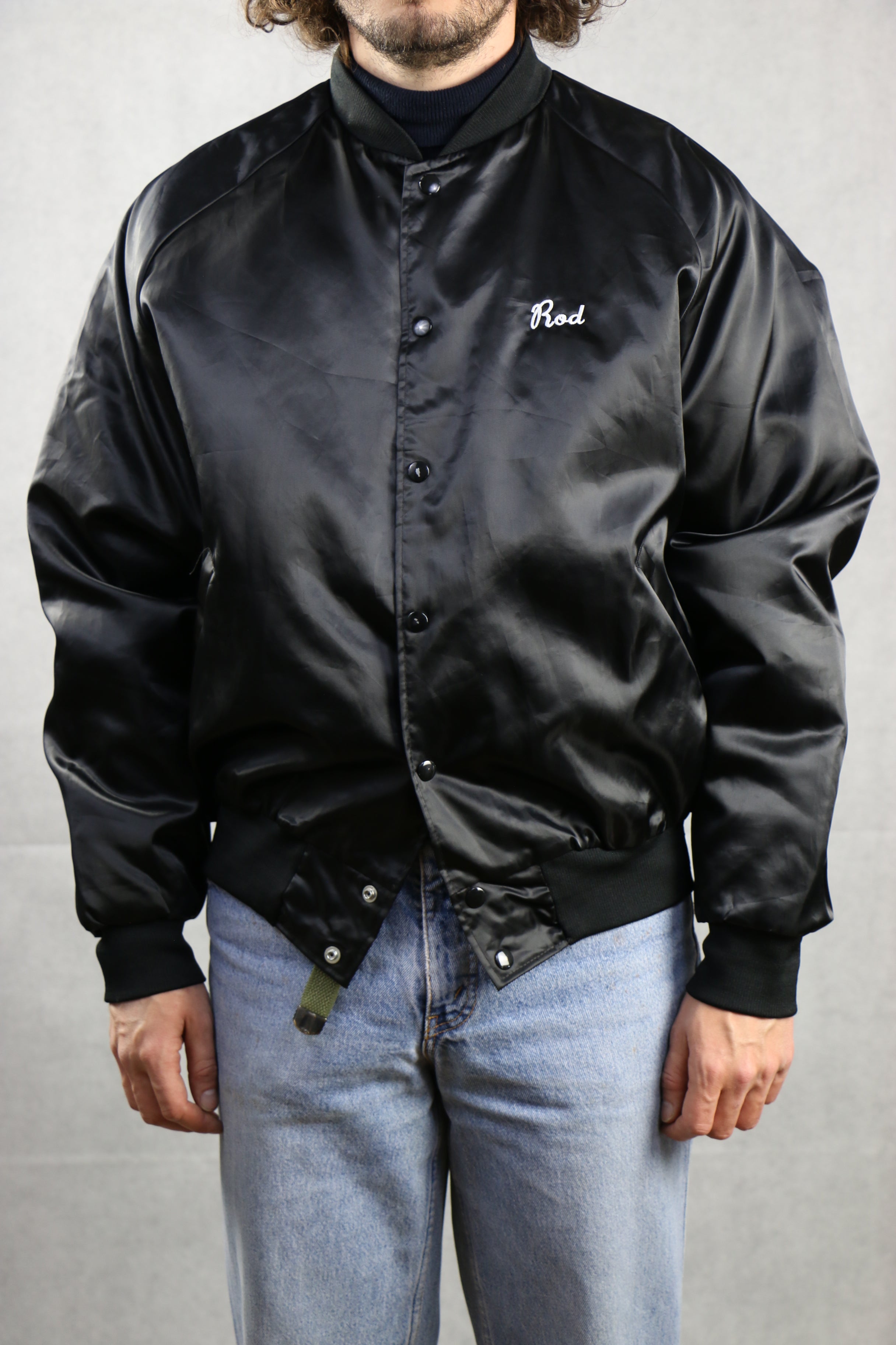 Obey tour city on sale satin bomber jacket