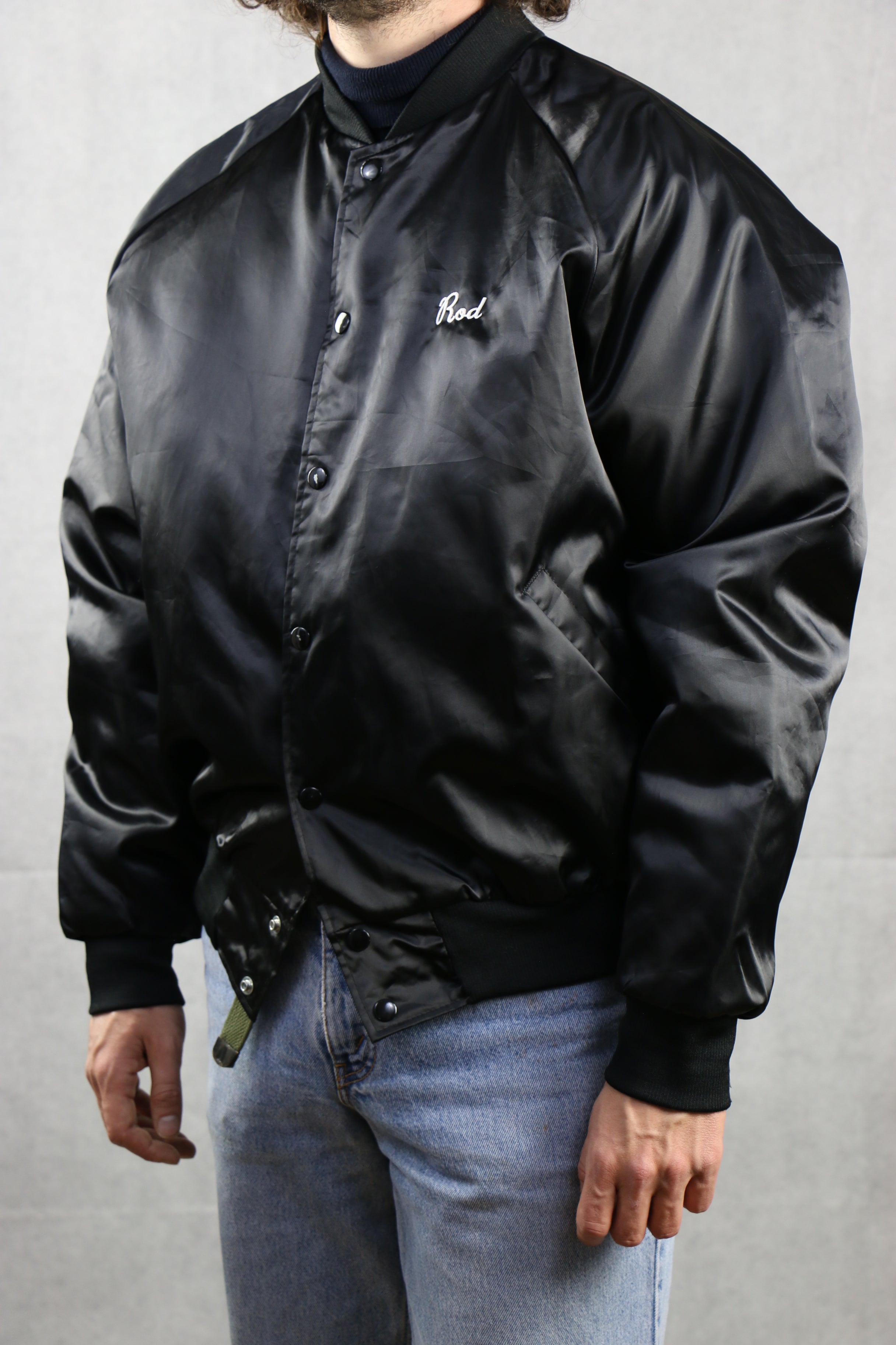 Obey tour city outlet satin bomber jacket