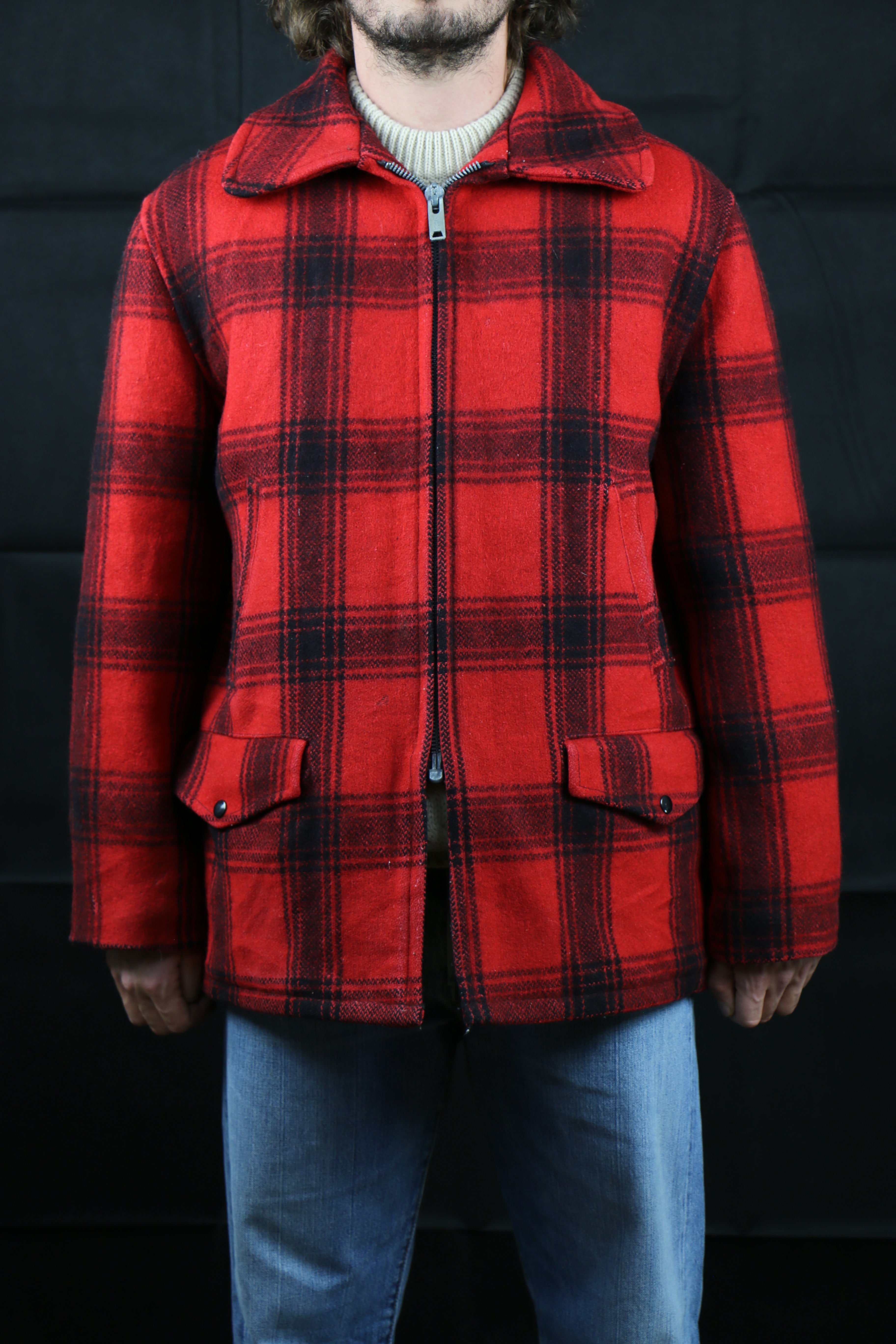 Foremost JC Penny Red Plaid Hunting Jacket 50s ~ Vintage Store