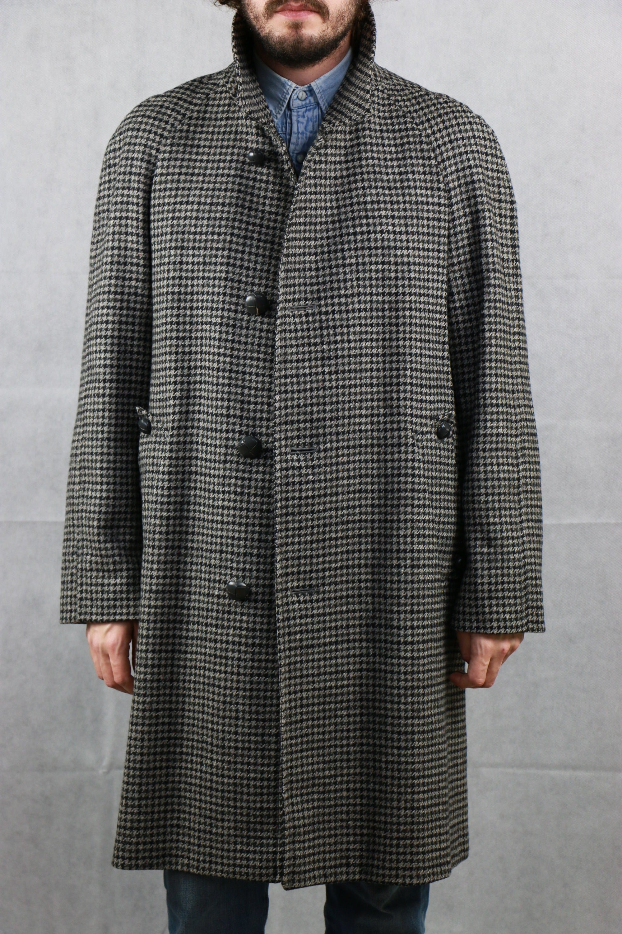 Aquascutum Checkered Tweed Coat Vintage Store Clochard92